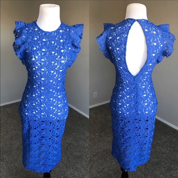 Zara blue lace dress - Picture 2 of 4